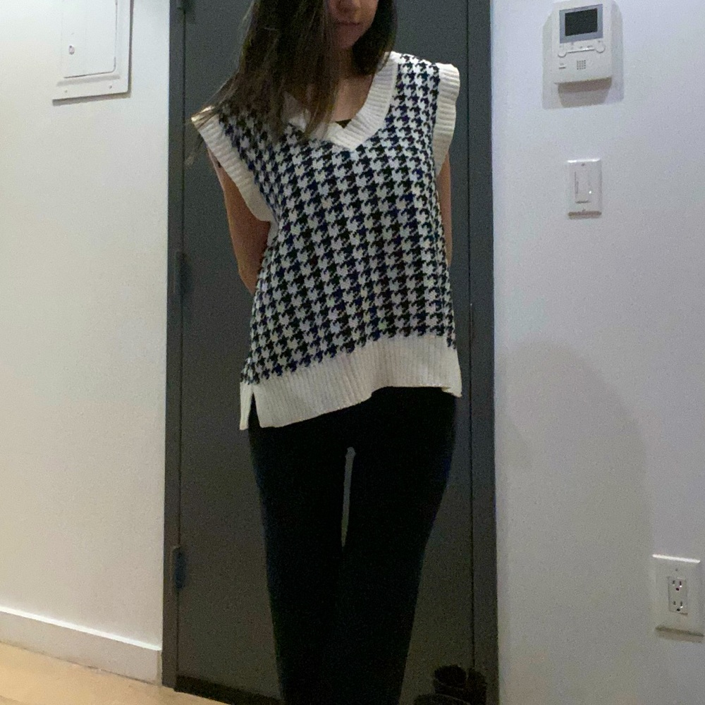 houndstooth vest